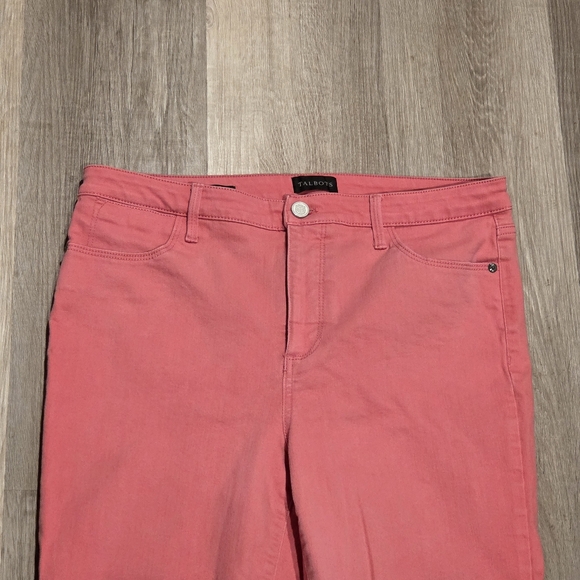 Talbots Jegging Crop Pants Womens 10 Pink Stretch Cropped Jeans Casual Comfort - Picture 2 of 6
